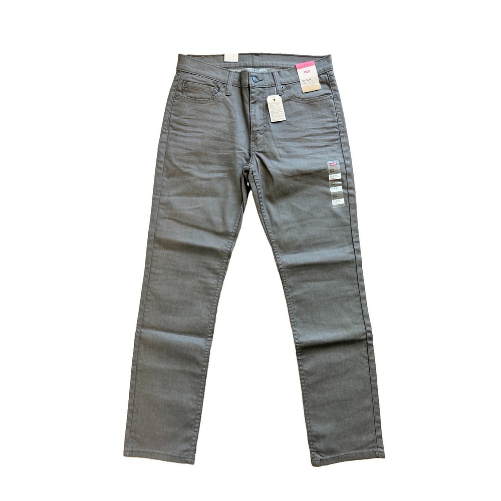 Levi's 511 Men's Slim Fit Pants Gray Olive Twill W33 L32 511 Jeans NWT 33x32